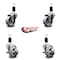 Service Caster 3'' Semi Steel Wheel Swivel 1-3/8'' Expanding Stem Caster Set 2 Brakes, 4PK SCC-EX20S314-SSS-2-TLB-2-138 - alternate 3